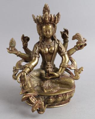 Bronzefigur eines Bodhissattvas, - Starožitnosti
