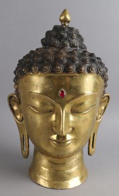 Buddha Kopf, Tibet, 20./21. Jh., - Antiquitäten