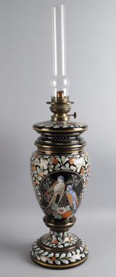 Große Petroleumlampe, Böhmen,2. Hälfte 19. Jh., - Antiquitäten