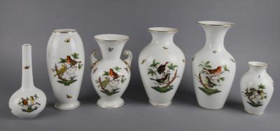6 Vasen, Herend, - Antiquitäten