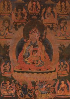 Thangka des Padmasambhava, Tibet, 19. Jh., - Works of Art