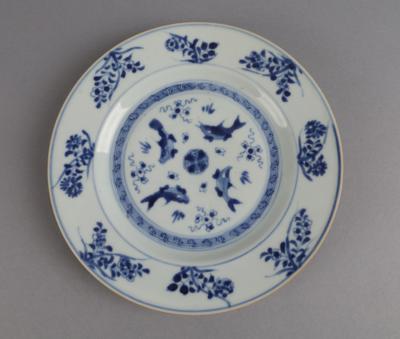 Blau-weißer Teller, China, 19. Jh., - Antiquariato