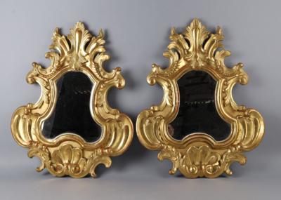 Paar volutenreiche Spiegelrahmen, 20. Jh., - Antiquitäten