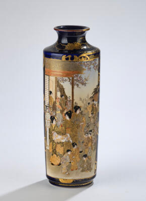 Satsuma Vase, Japan, Meiji Periode, signiert Hattori, - Antiquariato