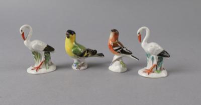 4 Vogelfiguren Meissen 2. Hälfte 20. Jh. - Antiquariato