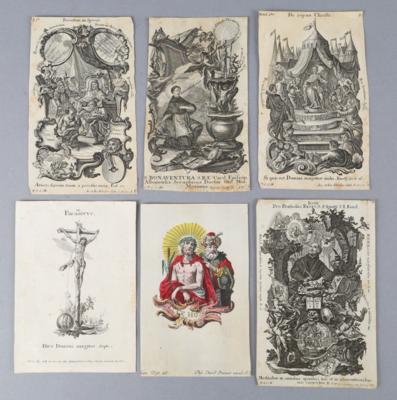 6 religiöse KupfersticheGebrüder Klauber, Götz und Danner, Augsburg 18. Jh., - Works of Art