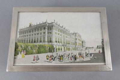 Deckeldose mit Silbermontierung und Ansicht von Schloss Schönbrunn, Alexander Sturm, Wien, nach Mai 1922 - Works of Art