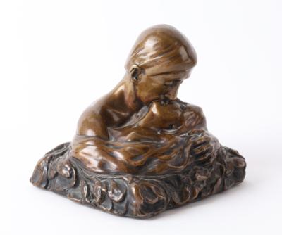 Sich küssendes Paar aus Bronze, um 1900/15 - Starožitnosti
