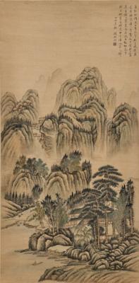 Yang Borun (1837-1911) in der Art von, Hängerolle - Antiquariato