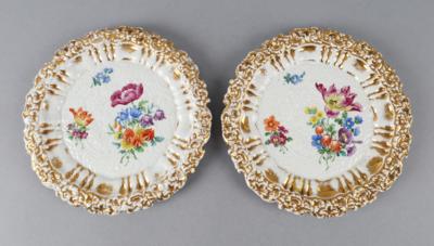 2 kleine Teller, Meissen, um 1840, - Antiquitäten