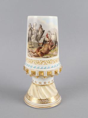 Pokal mit Szene aus Goethes "Reineke Fuchs", 19. Jh. - Antiquariato