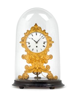 A Biedermeier bronze table clock - Umění a starožitnosti