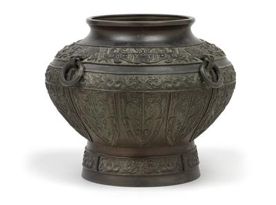 A bronze vessel, China, Qing Dynasty - Orologi, arte asiatica, metalli lavorati, fayence, arte popolare, sculture