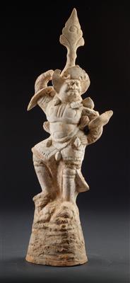 A figure of a lokapāla, China, Tang Dynasty - Orologi, arte asiatica, metalli lavorati, fayence, arte popolare, sculture