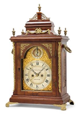 George III Barock Stockuhr - Uhren, Metallarbeiten, Asiatika, Fayencen, Skulpturen, Volkskunst