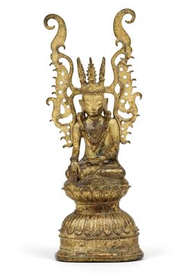 A Jambhupati Buddha, Burma, 18th/19th cent. - Clocks, Asian Art, Metalwork, Faience, Folk Art, Sculpture