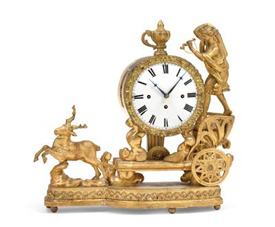 A Josephinian "chariot" table clock - Clocks, Asian Art, Metalwork, Faience, Folk Art, Sculpture