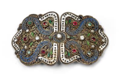 A belt buckle from Pest (?), - Orologi, arte asiatica, metalli lavorati, fayence, arte popolare, sculture