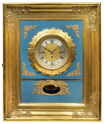 A Biedermeier frame clock with musical mechanism - Antiques