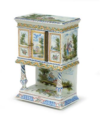 A miniature cabinet, France, late 19th cent. - Antiques