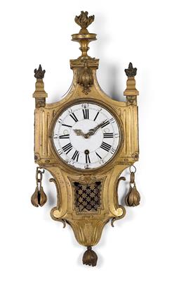 A neoclassical bronze cartel clock from Vienna, "Joseph Frantz Tlustos Wien" - Antiques