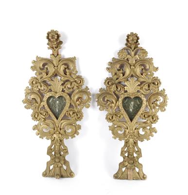 A pair of decorative ornaments for the altar, - Umění a starožitnosti