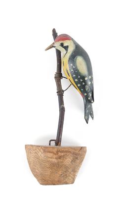 A Viechtau bird, a woodpecker, - Antiques