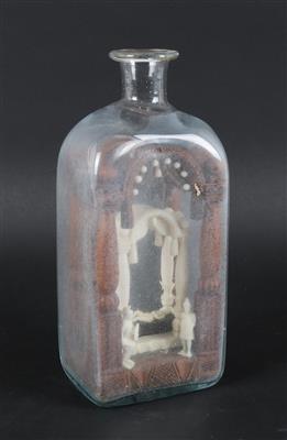 An unusual devotional image in a bottle, - Antiques