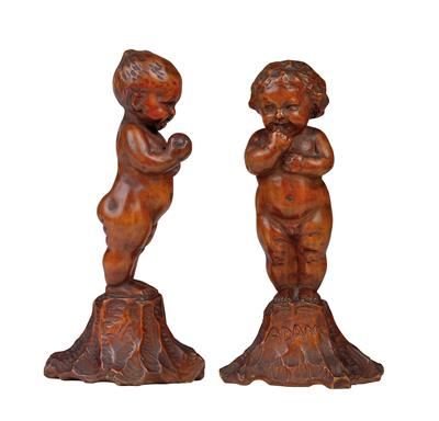 Franz Zelezny (Vienna 1866 - 1932), Adam and Eve, - Umění a starožitnosti