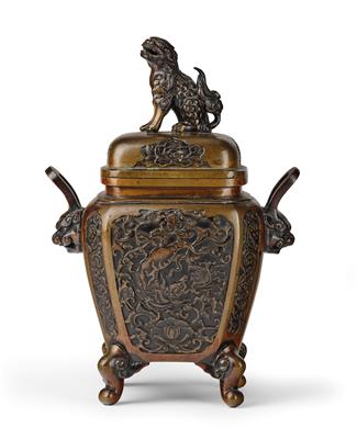 Bronze Koro, Japan, Meiji Zeit, - Asiatika, Antiquitäten und Möbel - Teil 1