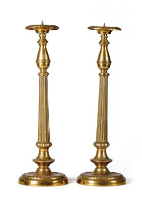 A Pair of Candleholders, - Works of Art - Part 1