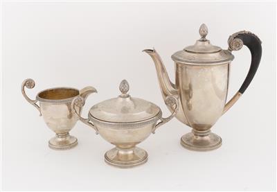 Wiener Silber Kaffeegarnitur, - Antiquariato