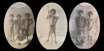 Set of 16 expedition fotos, Lake Sentani, early 20th century (1903 expedition Van der Sande). - Tribal Art