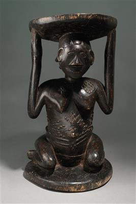 Luba Shankadi prestige stool, Democratic Republic of Congo. Around 1900. - Source