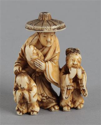 Netsuke einer Familie, - Starožitnosti