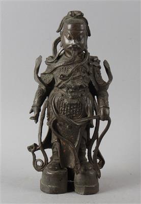 Bronzefigur des Guandi, - Antiquariato