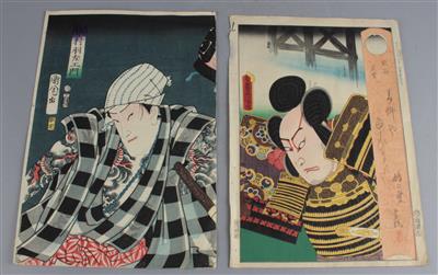 Zwei japanische Farbholzschnitte - Asiatische Kunst