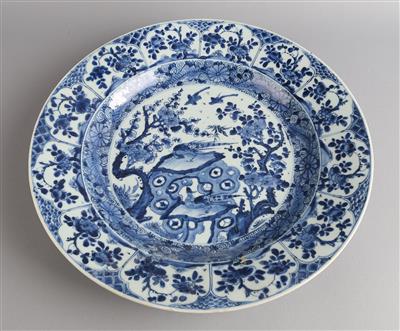 Blau-weißer Kraak Teller, China, Kangxi Periode, - Works of Art