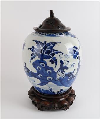 Blau-weißes Gefäß, - Asiatische Kunst