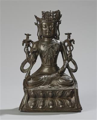 Manjushri, China, Ming Dynasty, 16th/17th Century, - Asian Art