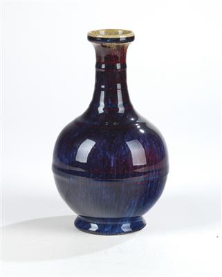 Flambé glasierte Vase, China, späte Qing Dynastie, - Asiatische Kunst