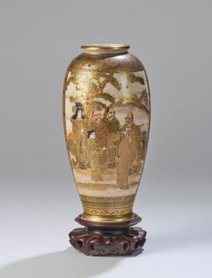 Satsuma Vase, signiert Asahi Shozan, Japan, Meiji Zeit (1868-1912), - Asiatische Kunst