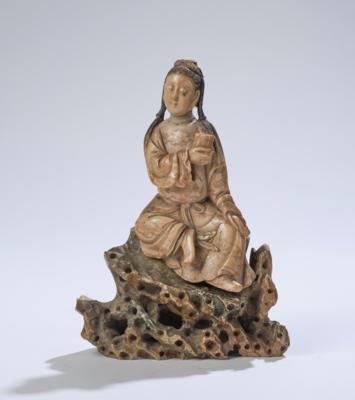 Specksteinfigur, China, 19. Jh., - Asiatische Kunst