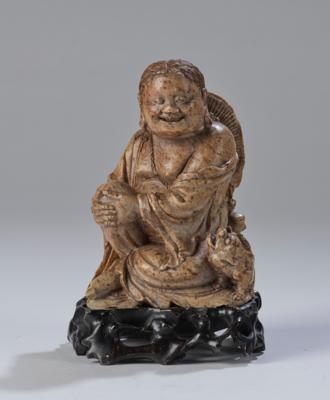 Specksteinfigur des Liu Hai, China, 19. Jh., - Asiatische Kunst
