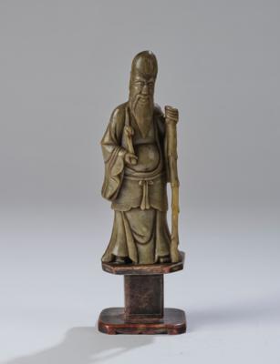 Specksteinfigur des Shou Lao, China, 19,/20 Jh., - Asiatische Kunst