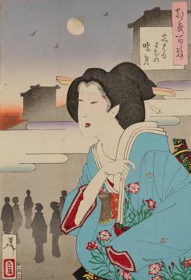 Tsukioka Yoshitoshi (Edo 1839-1892), - Asiatische Kunst