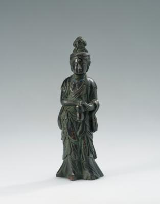Bronzefigur der Kannon, Japan, 18./19. Jh., - Asian Art