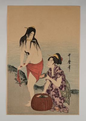 Kitagawa Utamaro (Japan 1753-1806), Sieben Nachschnitte 20. Jh.: - Asian Art