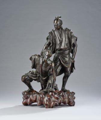 Bronzegruppe, Japan, Meiji Periode, - Asiatische Kunst