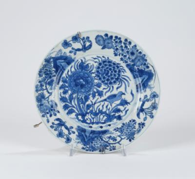 Blau-weißer Teller, China, Kangxi Periode, - Arte Asiatica
